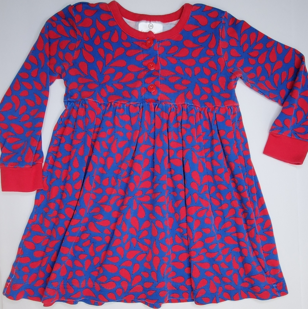 Hanna Andersson Blue & Red Long Sleeve Dress